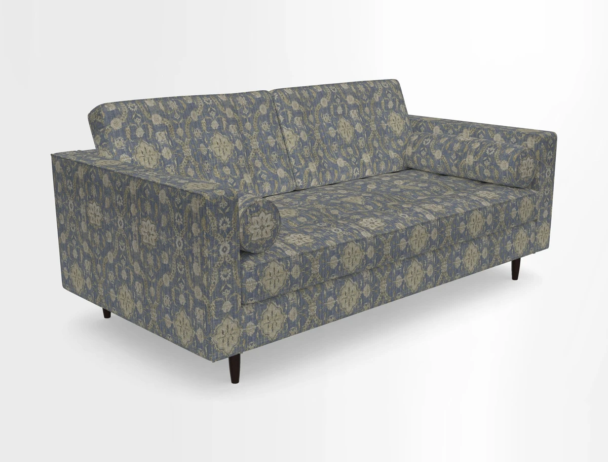Marylebone 2 Seater Sofa in Clever Tough And Eco Velvet Indigo