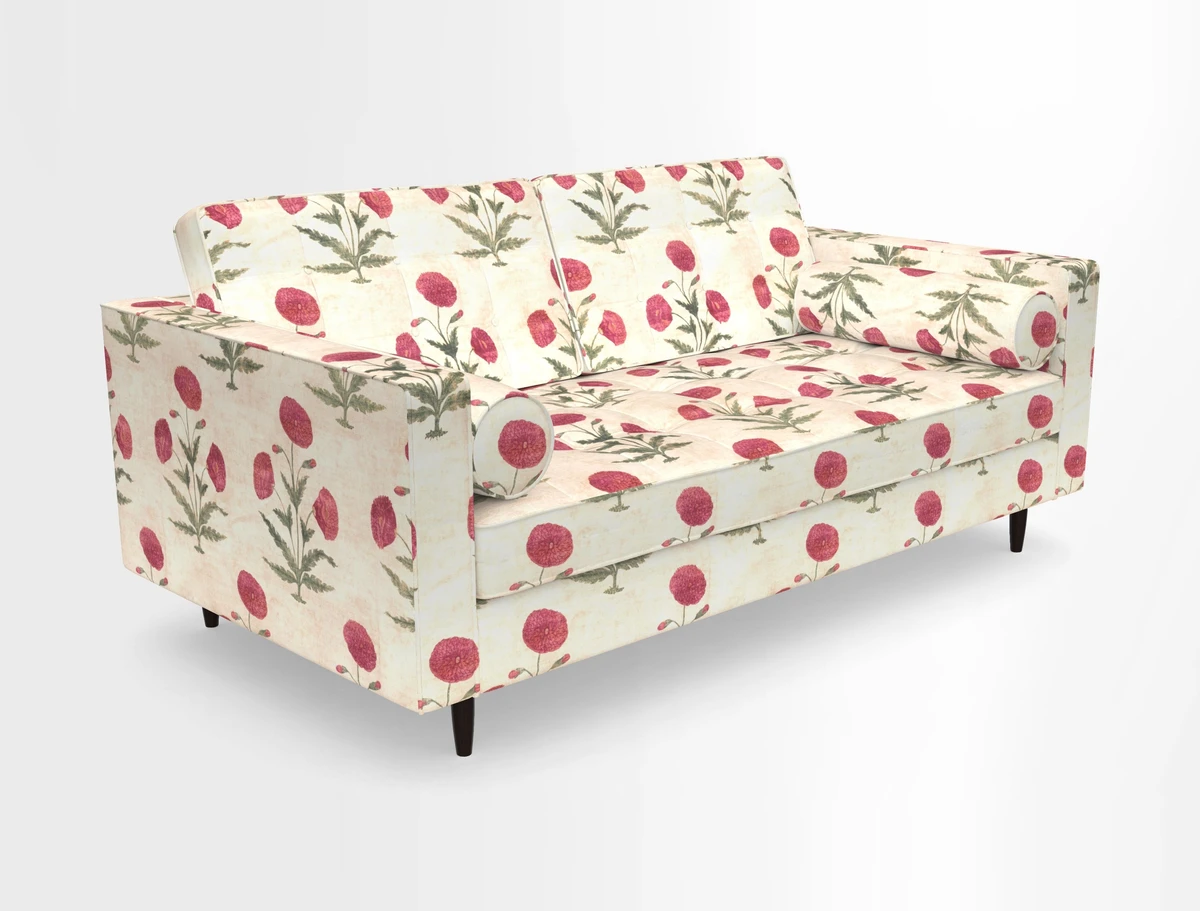 Marylebone 2 Seater Sofa in Clever Tough And Eco Velvet Indigo
