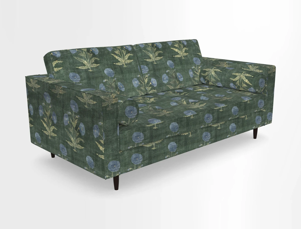 Marylebone 2 Seater Sofa in Clever Tough And Eco Velvet Indigo