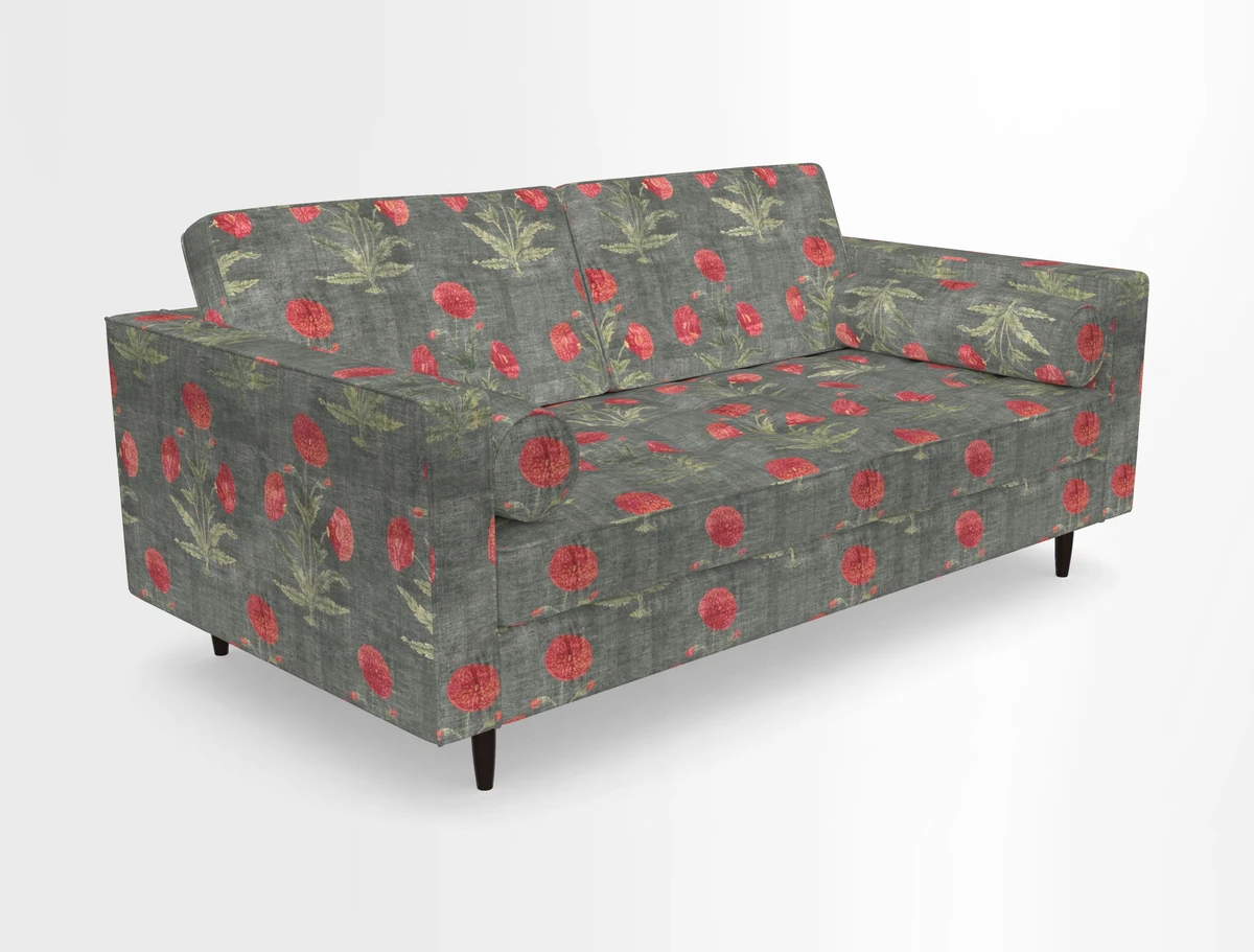 Marylebone 2 Seater Sofa in Clever Tough And Eco Velvet Indigo