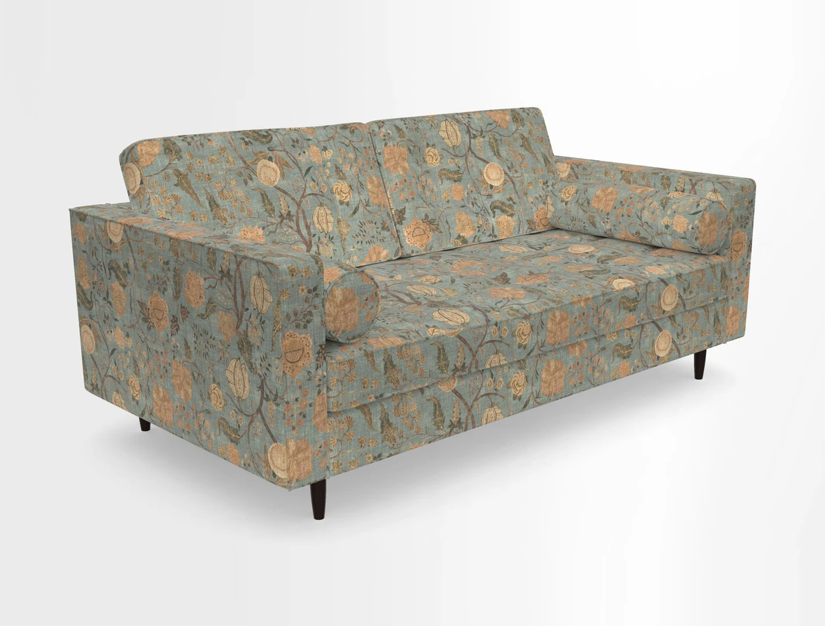 Marylebone 2 Seater Sofa in Clever Tough And Eco Velvet Indigo