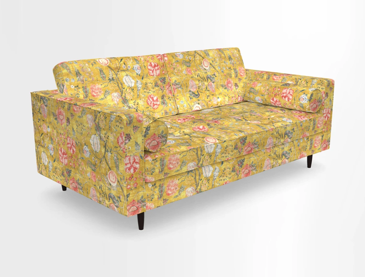 Marylebone 2 Seater Sofa in Clever Tough And Eco Velvet Indigo