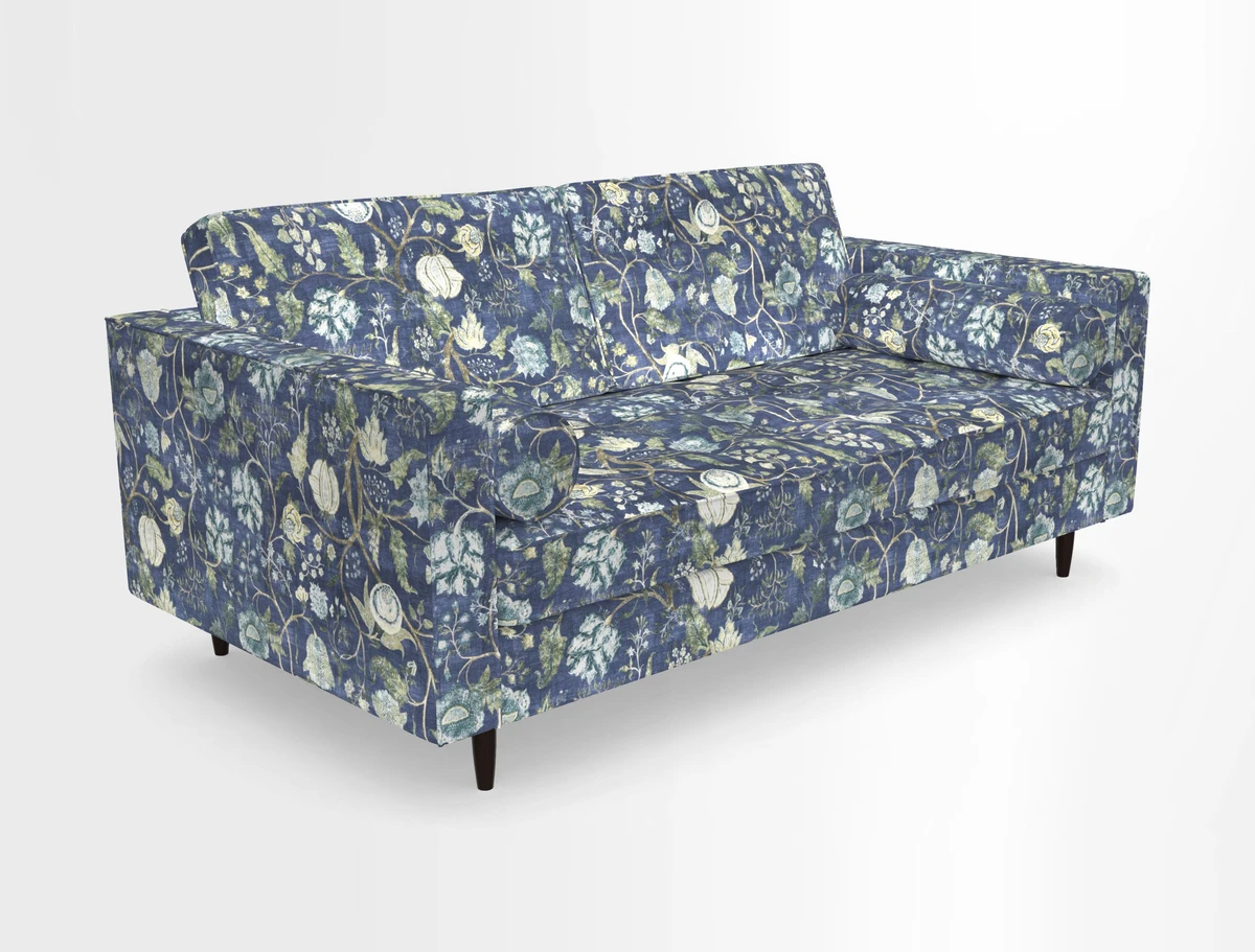 Marylebone 2 Seater Sofa in Clever Tough And Eco Velvet Indigo