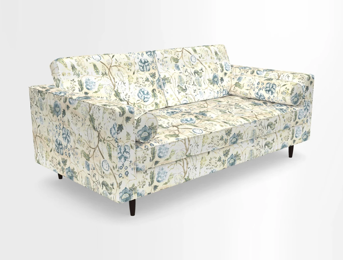 Marylebone 2 Seater Sofa in Clever Tough And Eco Velvet Indigo