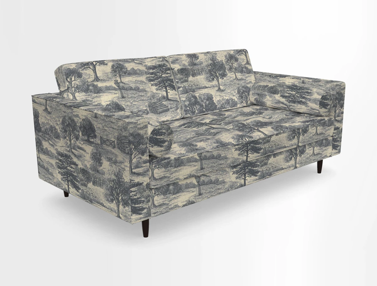 Marylebone 2 Seater Sofa in Clever Tough And Eco Velvet Indigo