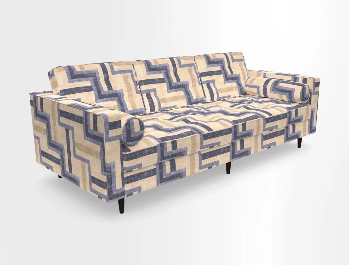 Marylebone 3 Seater Sofa in Clever Tough And Eco Velvet Indigo