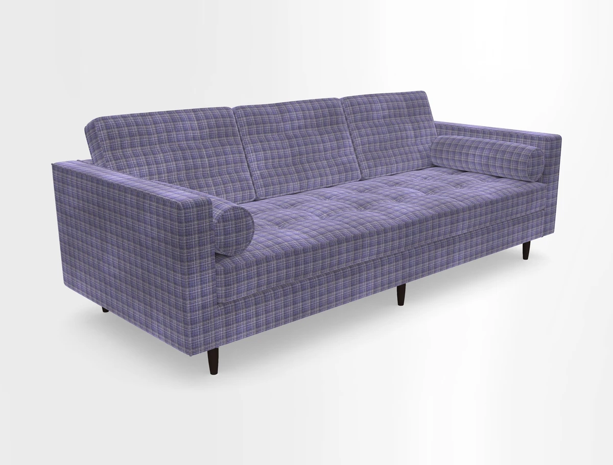 Marylebone 3 Seater Sofa in Clever Tough And Eco Velvet Indigo