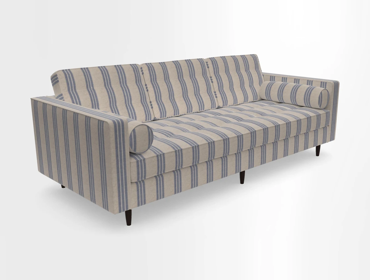 Marylebone 3 Seater Sofa in Clever Tough And Eco Velvet Indigo