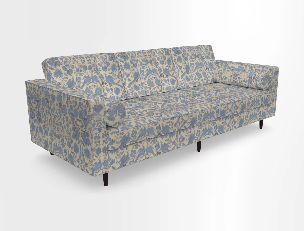 Marylebone 3 Seater Sofa in Clever Tough And Eco Velvet Indigo