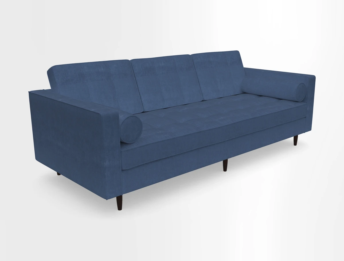 Marylebone 3 Seater Sofa in Clever Tough And Eco Velvet Indigo
