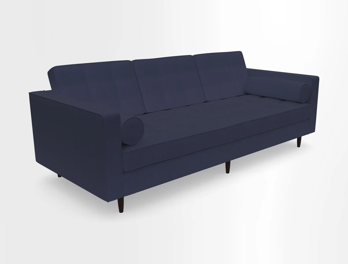 Marylebone 3 Seater Sofa in Clever Tough And Eco Velvet Indigo