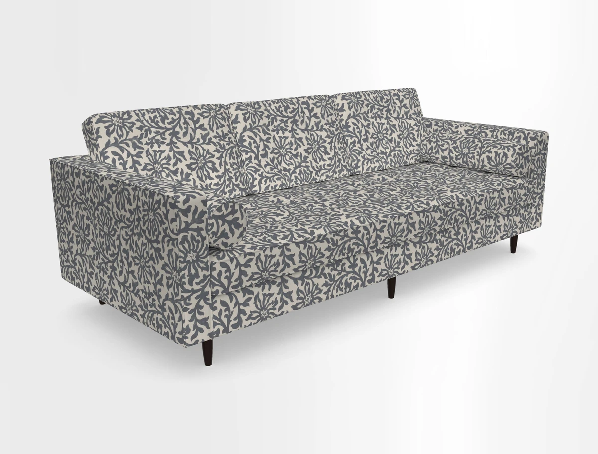 Marylebone 3 Seater Sofa in Clever Tough And Eco Velvet Indigo