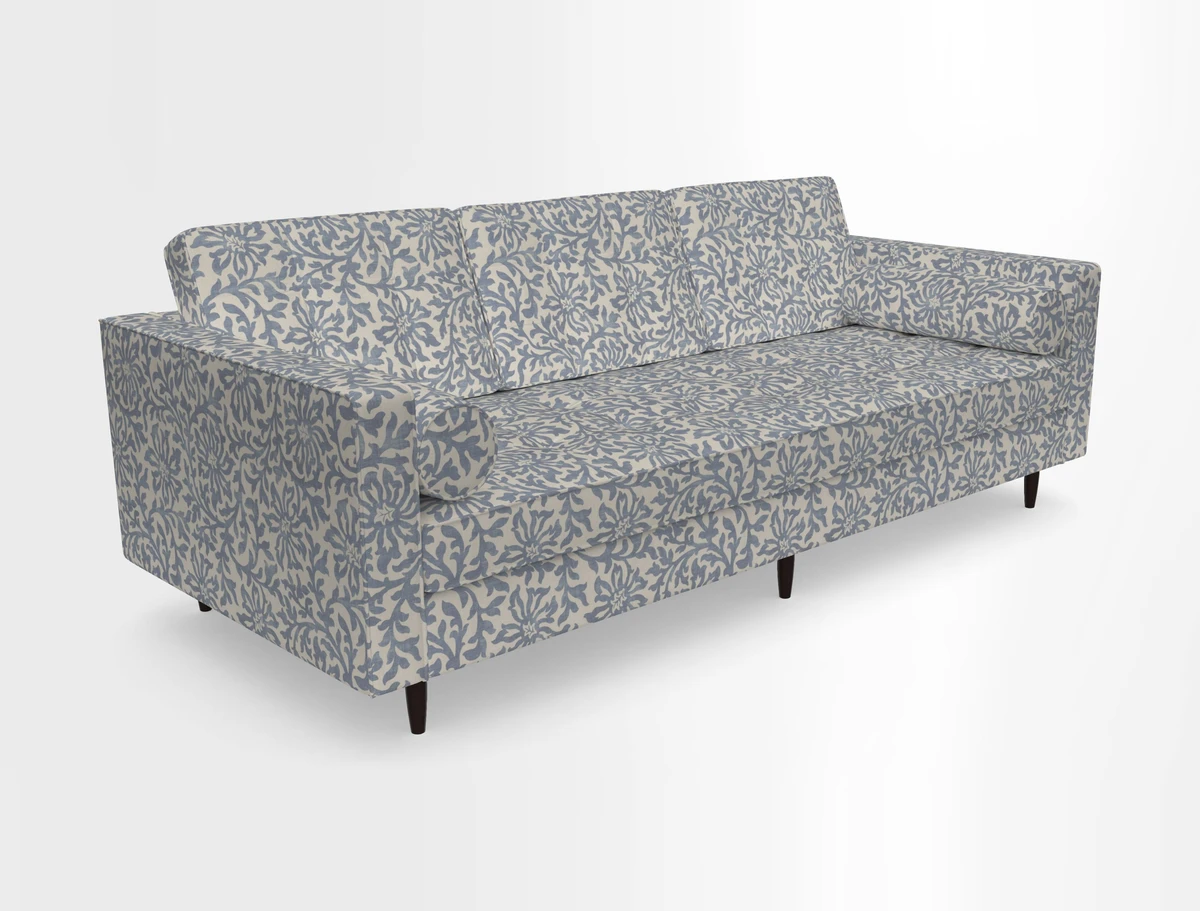 Marylebone 3 Seater Sofa in Clever Tough And Eco Velvet Indigo