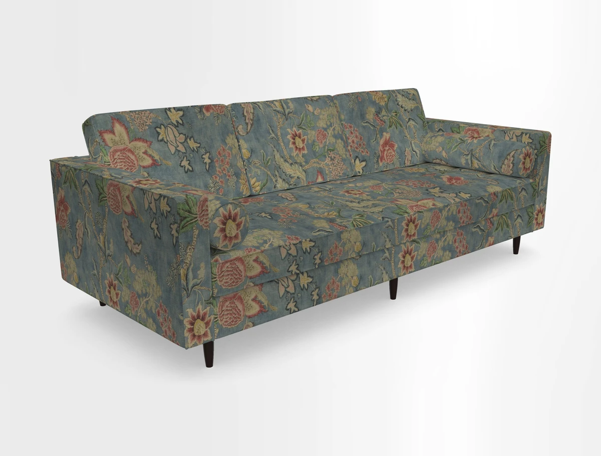 Marylebone 3 Seater Sofa in Clever Tough And Eco Velvet Indigo