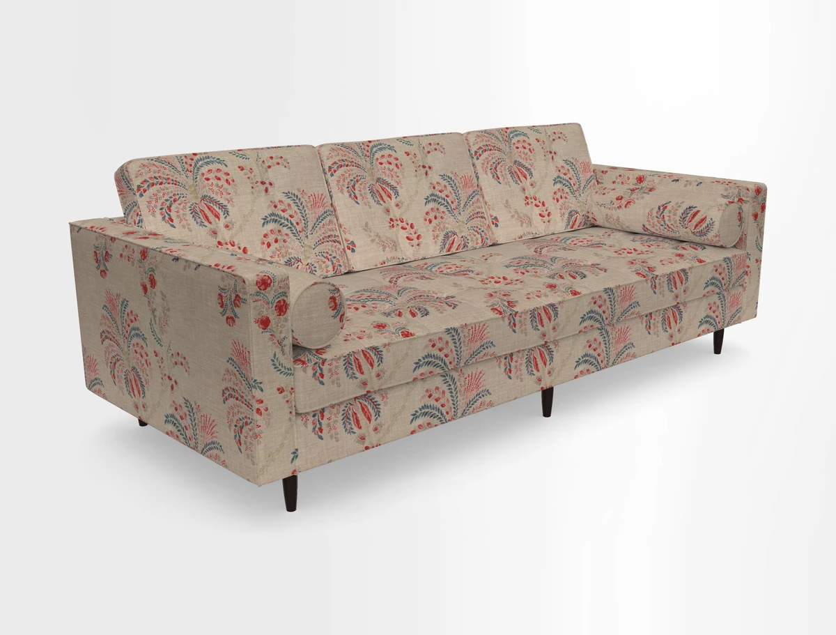 Marylebone 3 Seater Sofa in Clever Tough And Eco Velvet Indigo