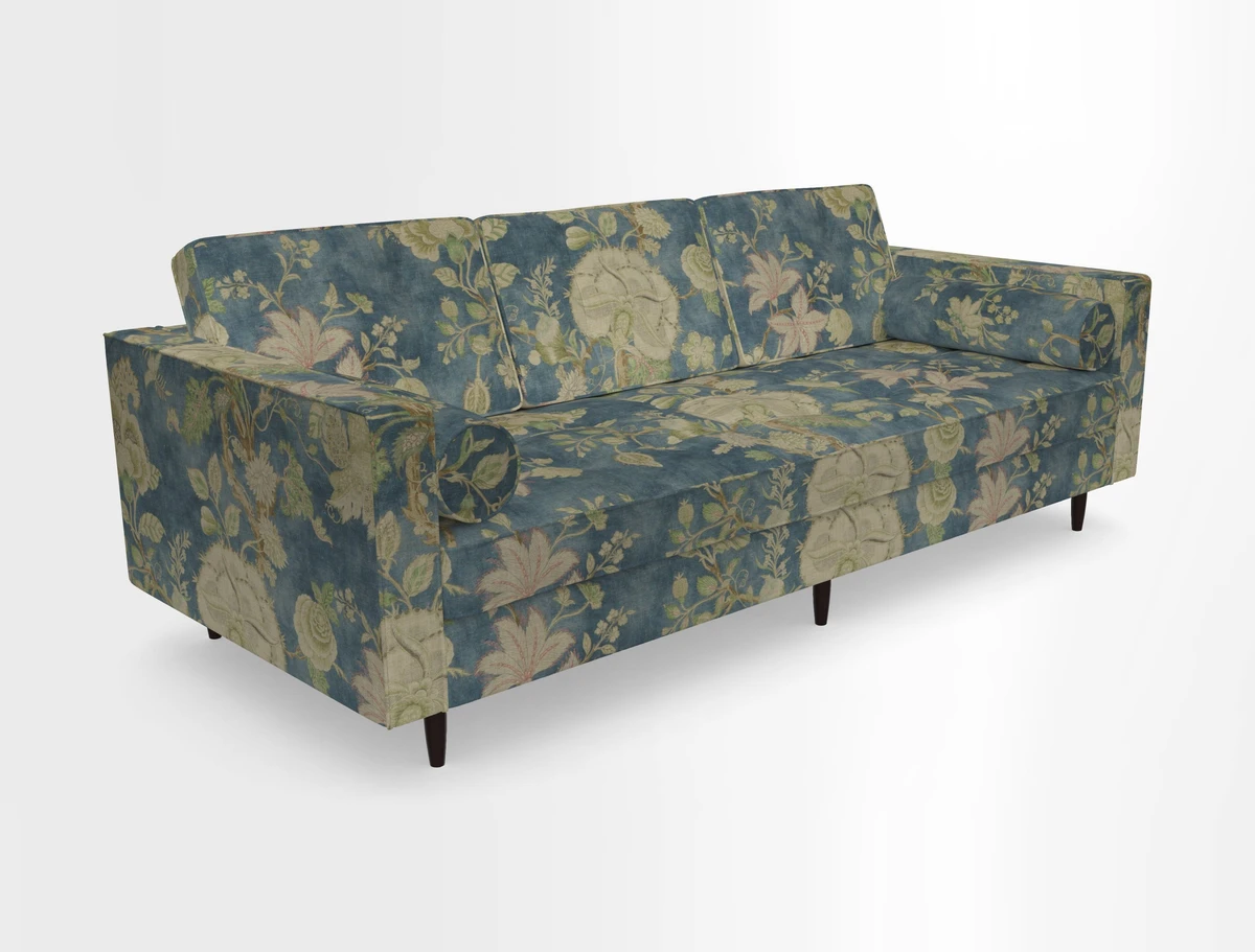 Marylebone 3 Seater Sofa in Clever Tough And Eco Velvet Indigo