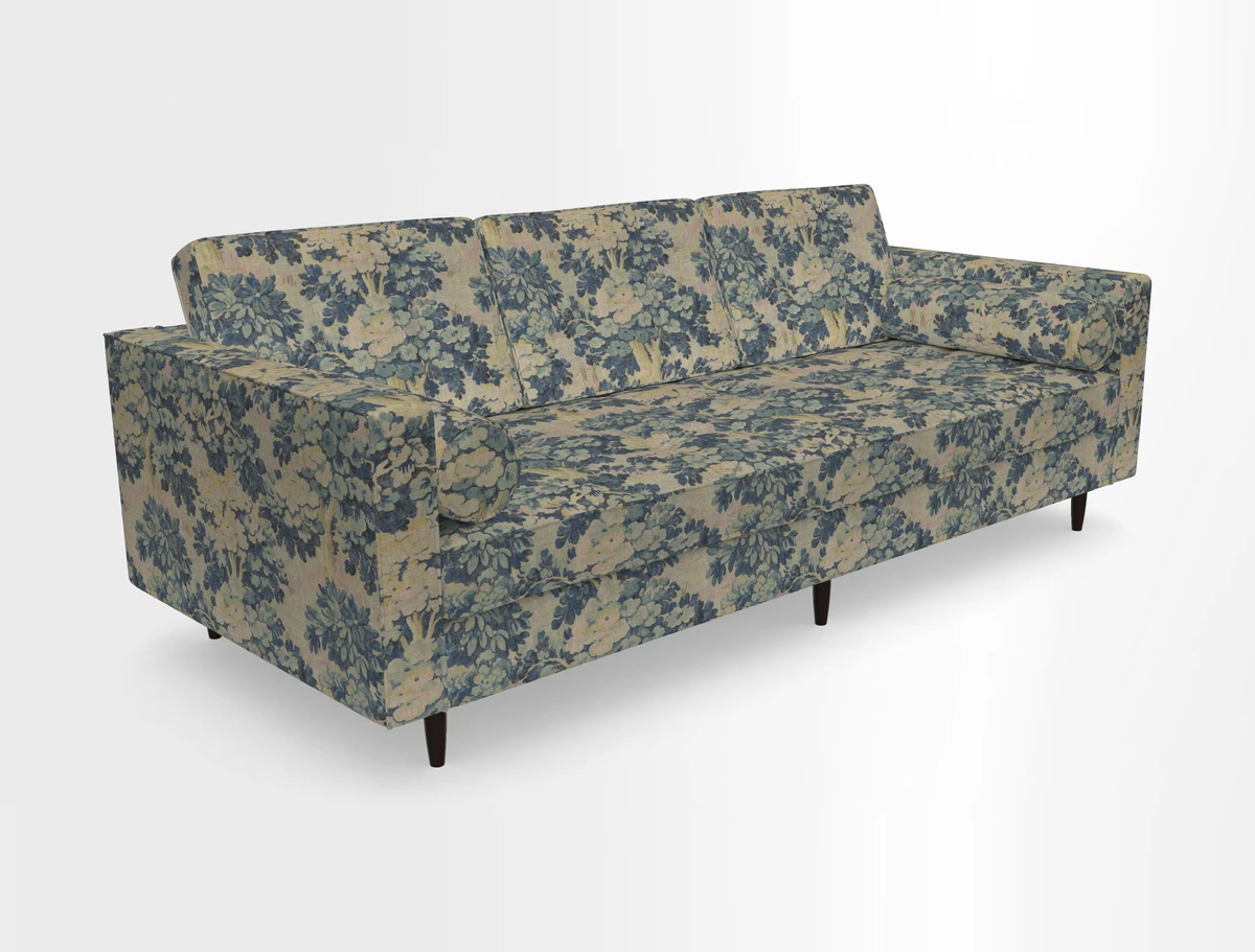Marylebone 3 Seater Sofa in Clever Tough And Eco Velvet Indigo