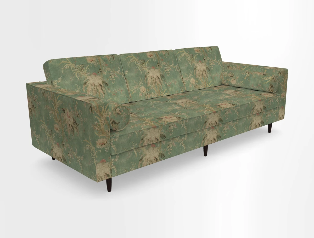 Marylebone 3 Seater Sofa in Clever Tough And Eco Velvet Indigo