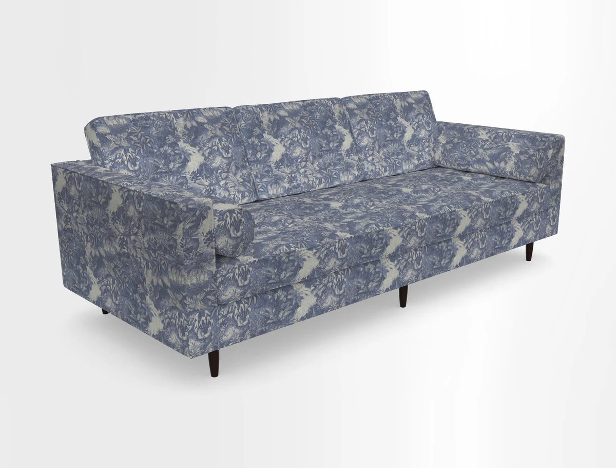 Marylebone 3 Seater Sofa in Clever Tough And Eco Velvet Indigo