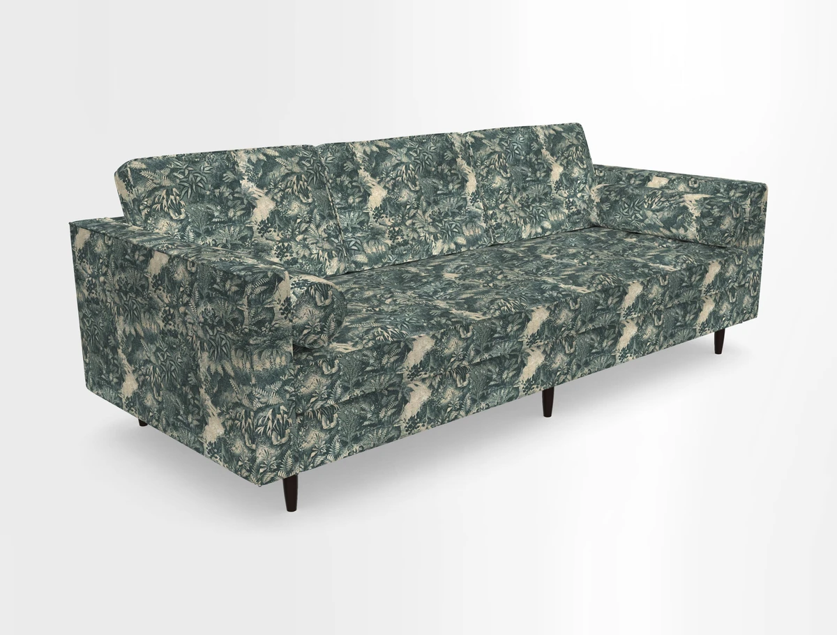 Marylebone 3 Seater Sofa in Clever Tough And Eco Velvet Indigo