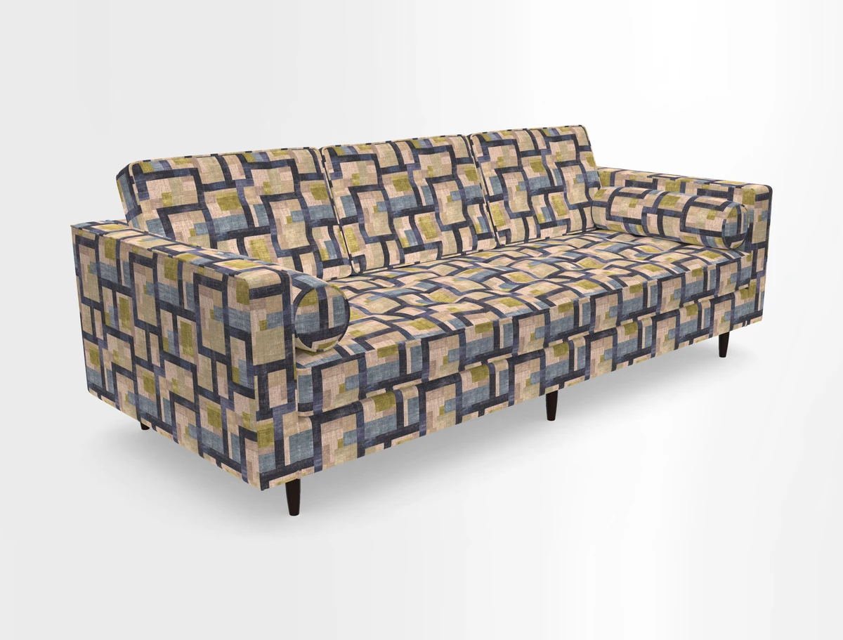 Marylebone 3 Seater Sofa in Clever Tough And Eco Velvet Indigo