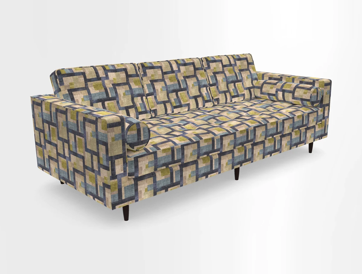 Marylebone 3 Seater Sofa in Clever Tough And Eco Velvet Indigo
