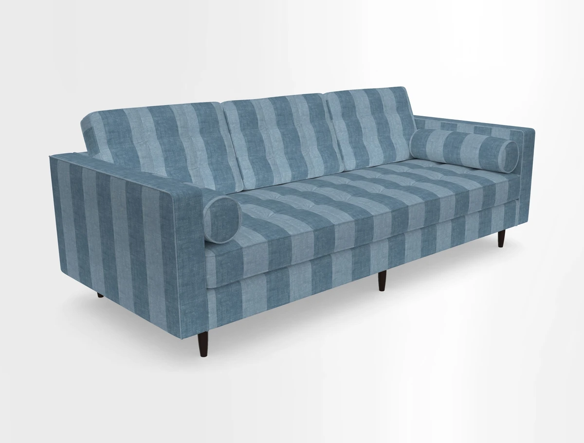 Marylebone 3 Seater Sofa in Clever Tough And Eco Velvet Indigo