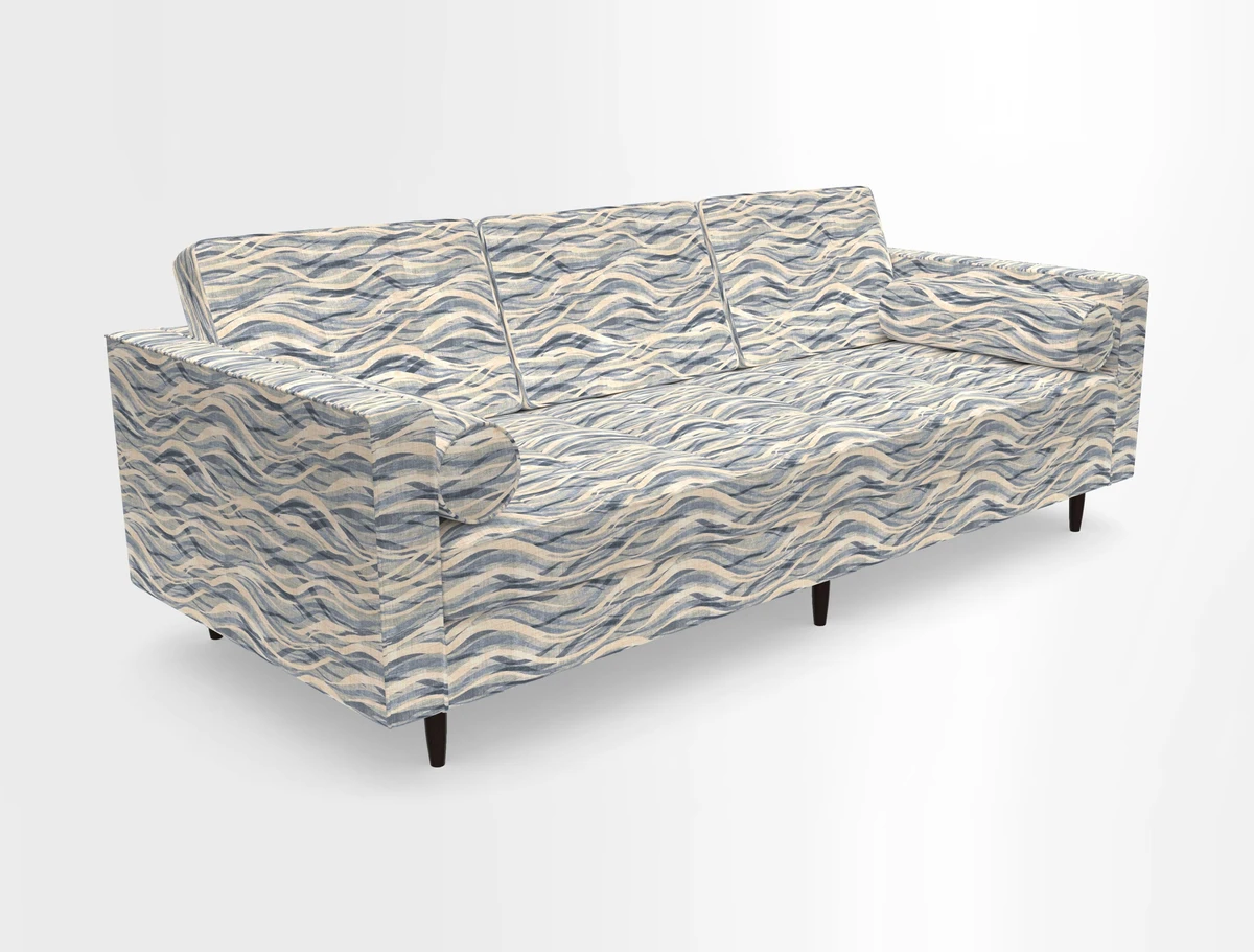 Marylebone 3 Seater Sofa in Clever Tough And Eco Velvet Indigo
