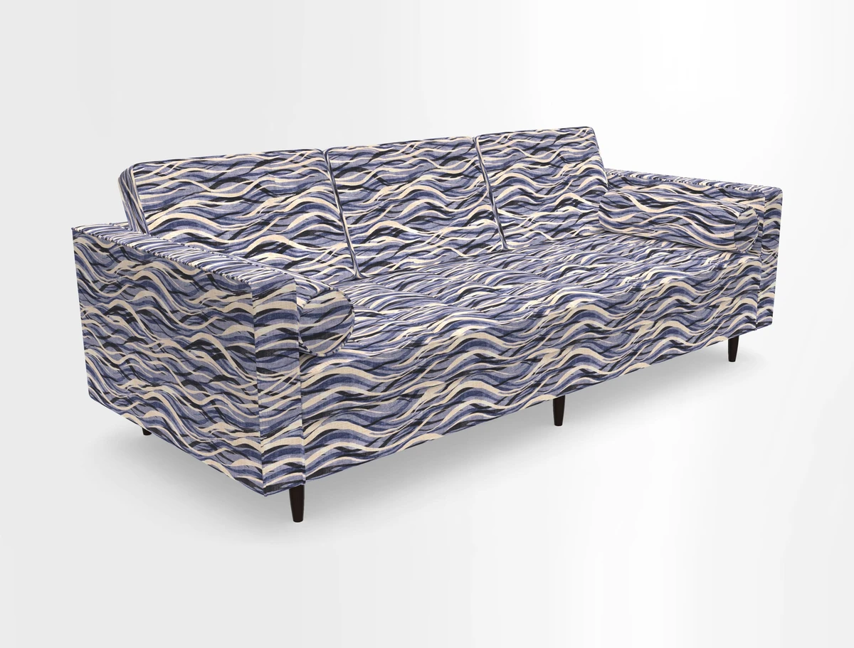 Marylebone 3 Seater Sofa in Clever Tough And Eco Velvet Indigo