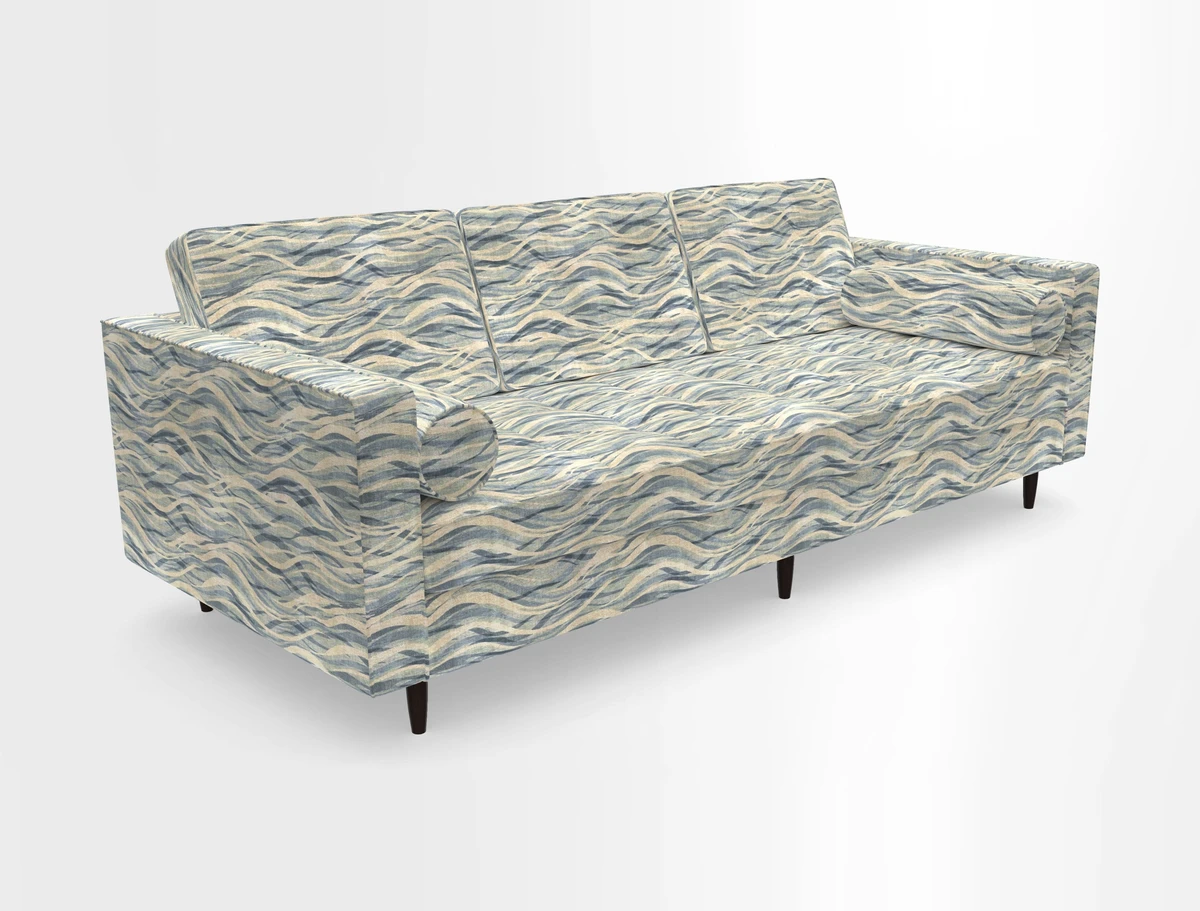 Marylebone 3 Seater Sofa in Clever Tough And Eco Velvet Indigo