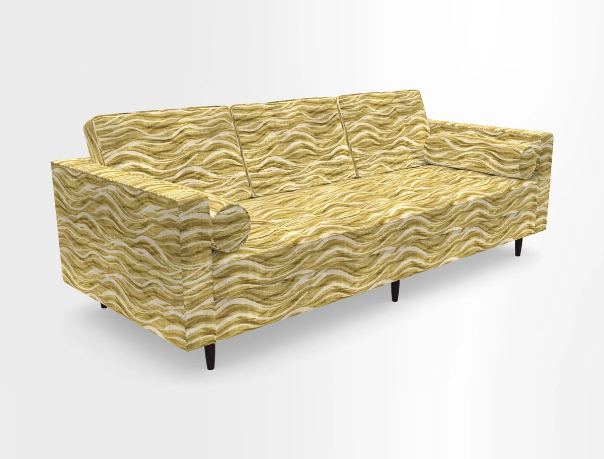 Marylebone 3 Seater Sofa in Clever Tough And Eco Velvet Indigo