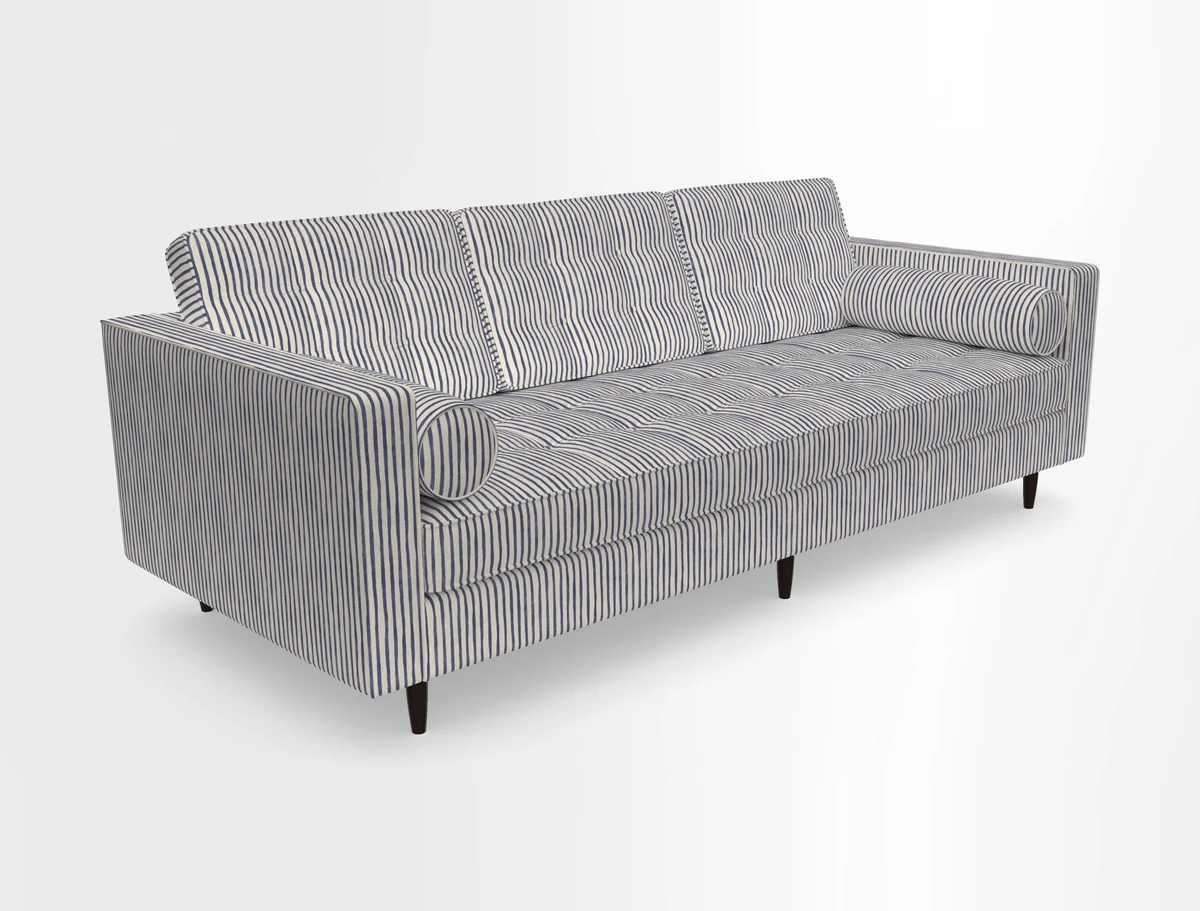 Marylebone 3 Seater Sofa in Clever Tough And Eco Velvet Indigo