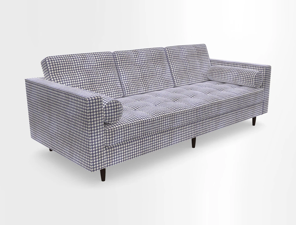 Marylebone 3 Seater Sofa in Clever Tough And Eco Velvet Indigo