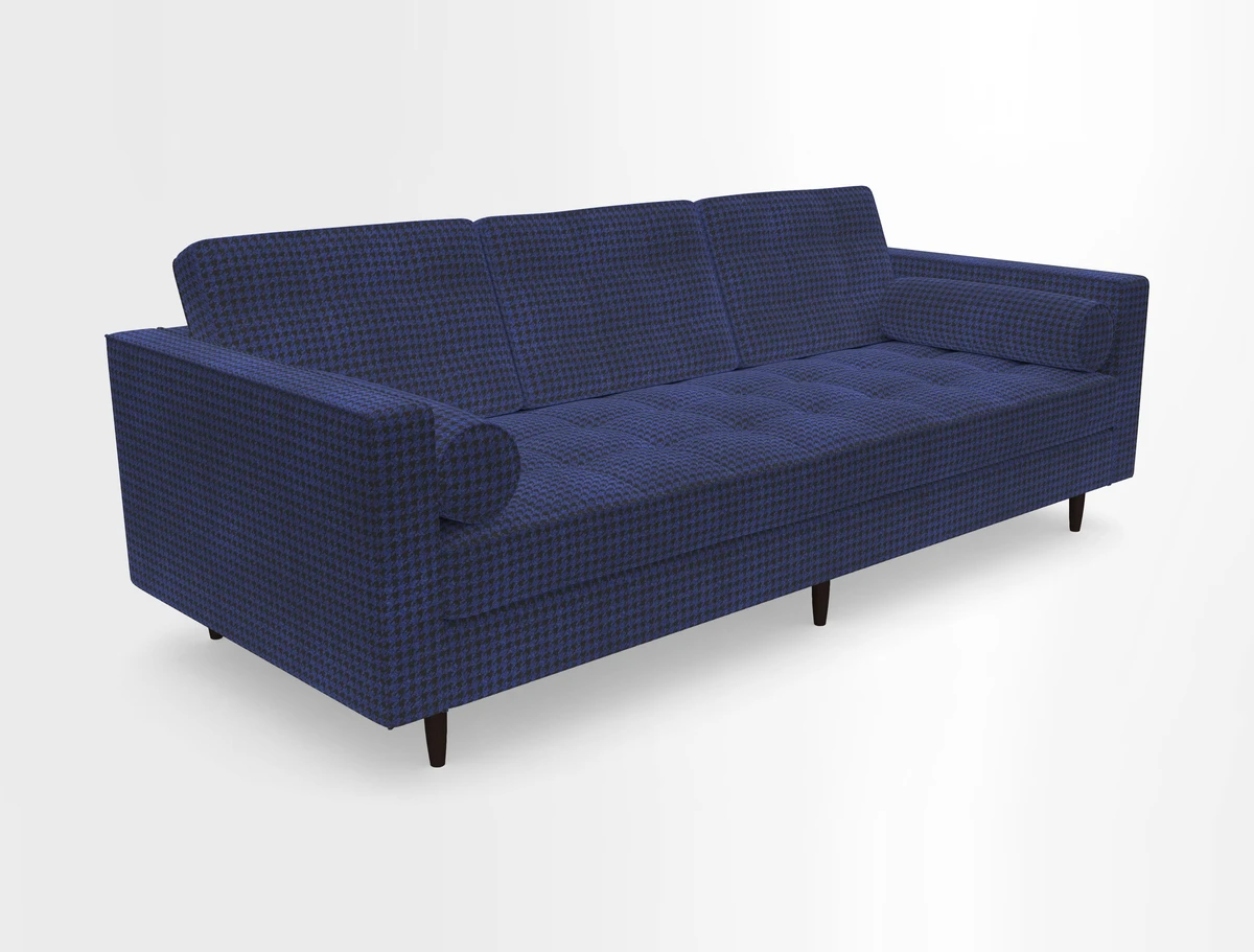 Marylebone 3 Seater Sofa in Clever Tough And Eco Velvet Indigo