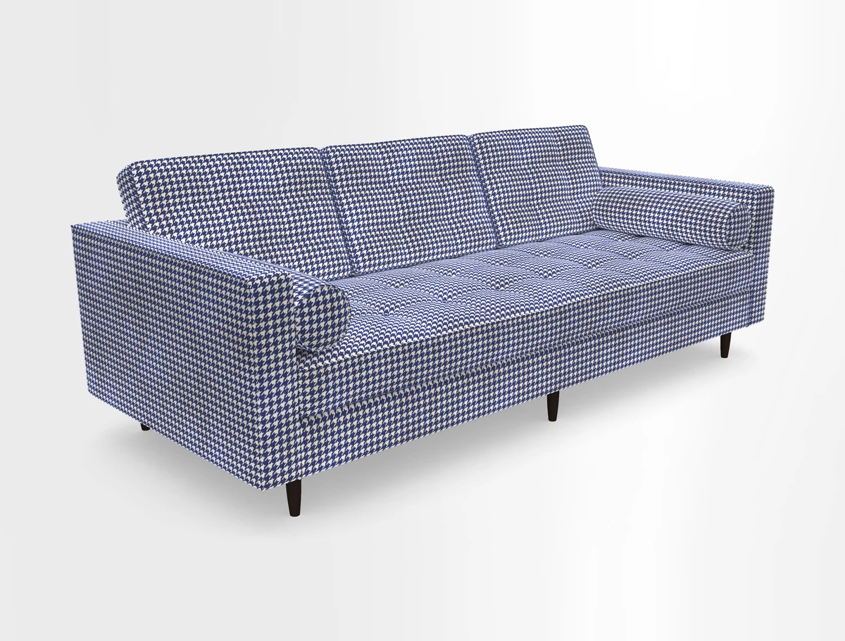 Marylebone 3 Seater Sofa in Clever Tough And Eco Velvet Indigo