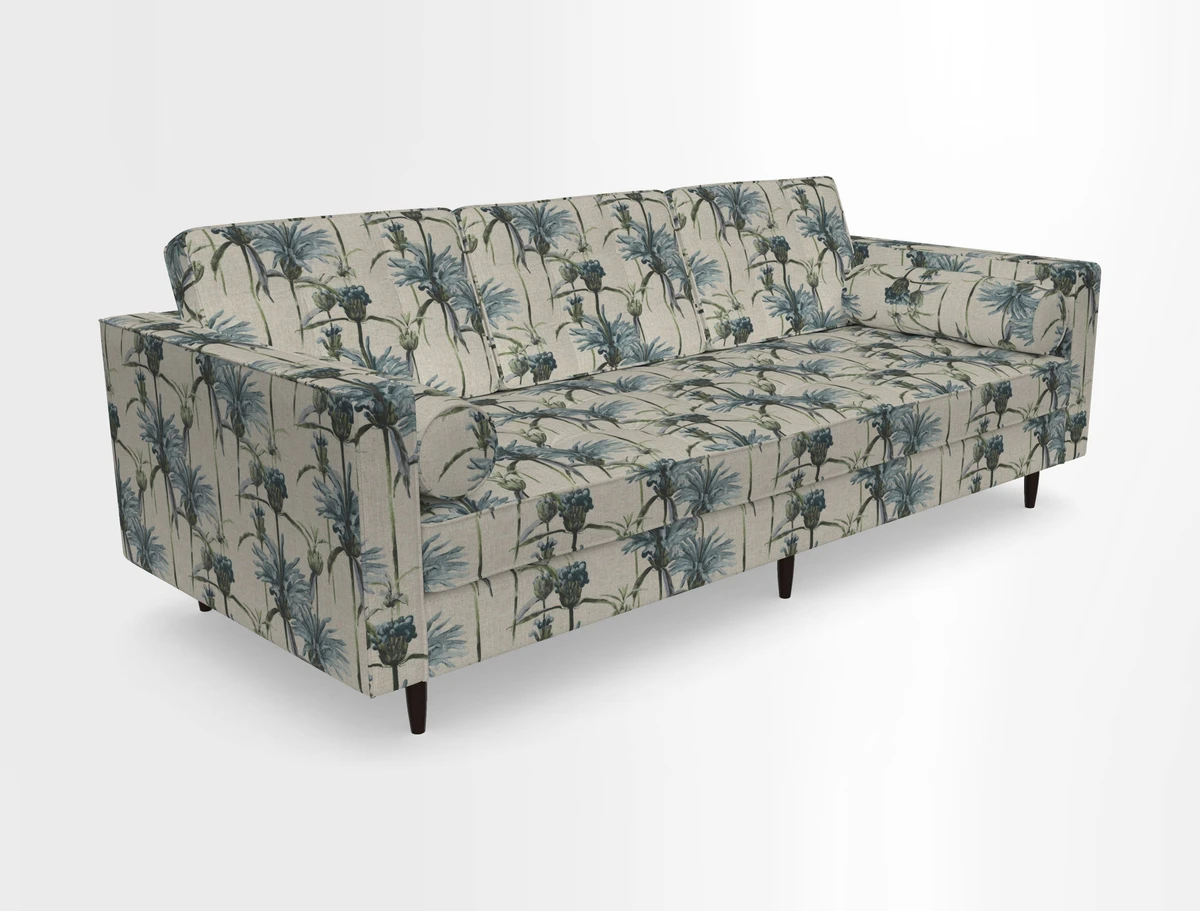 Marylebone 3 Seater Sofa in Clever Tough And Eco Velvet Indigo