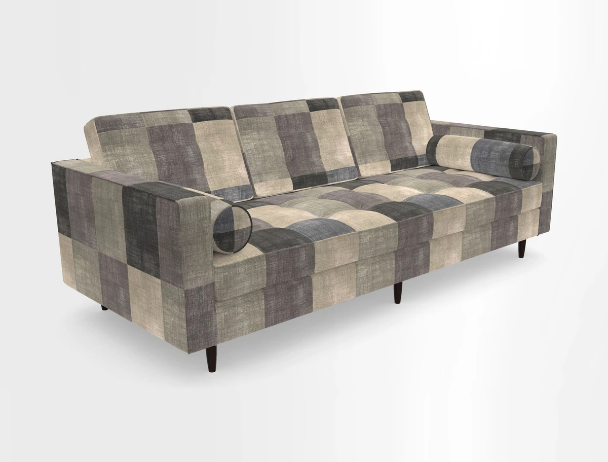 Marylebone 3 Seater Sofa in Clever Tough And Eco Velvet Indigo