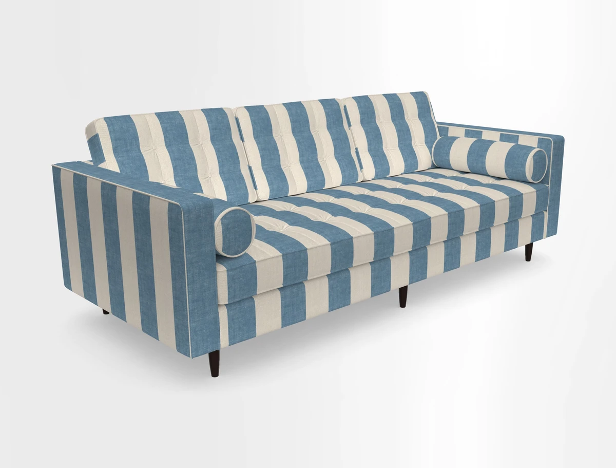 Marylebone 3 Seater Sofa in Clever Tough And Eco Velvet Indigo