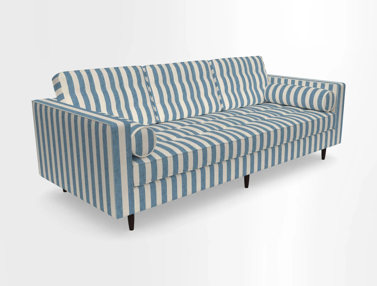 Marylebone 3 Seater Sofa in Clever Tough And Eco Velvet Indigo