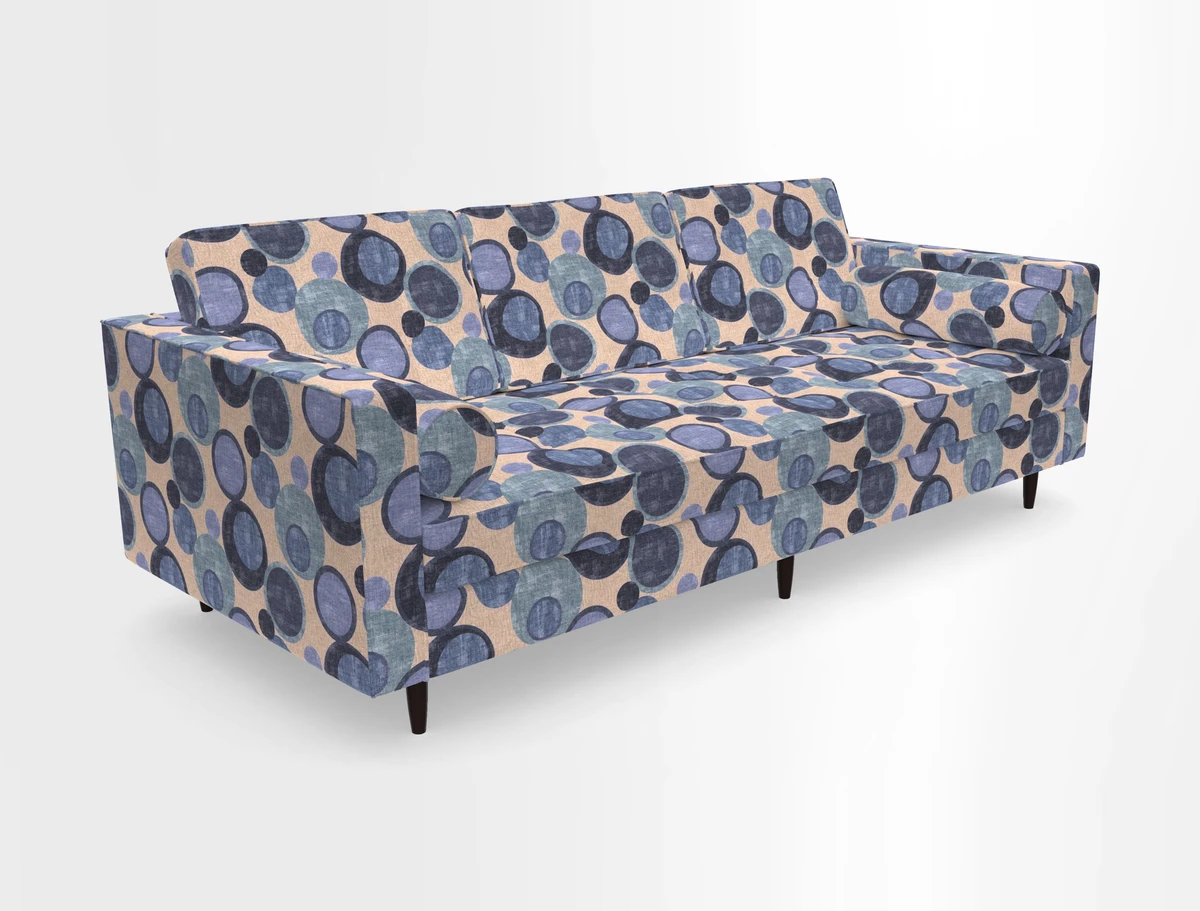 Marylebone 3 Seater Sofa in Clever Tough And Eco Velvet Indigo