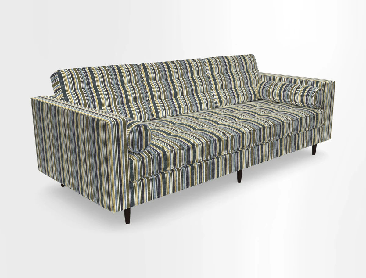 Marylebone 3 Seater Sofa in Clever Tough And Eco Velvet Indigo
