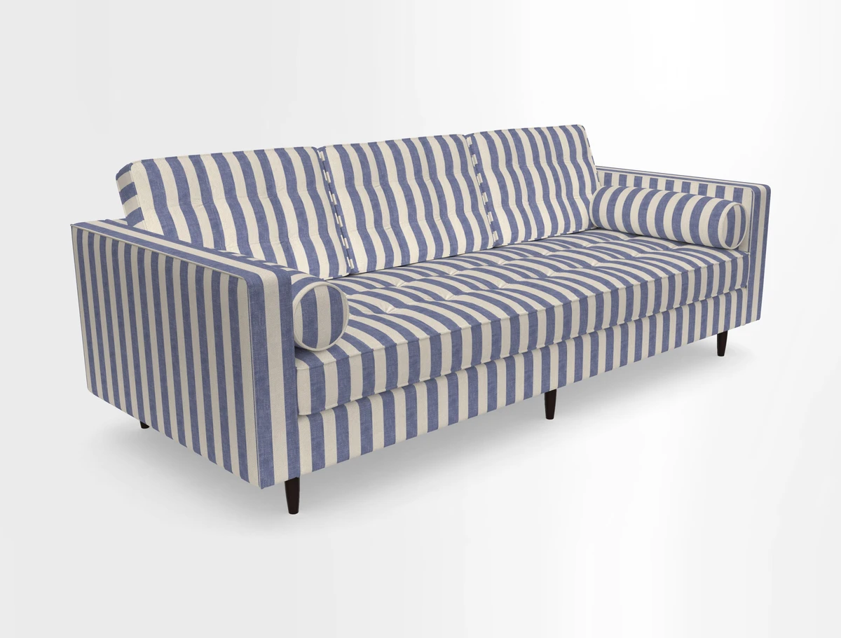 Marylebone 3 Seater Sofa in Clever Tough And Eco Velvet Indigo