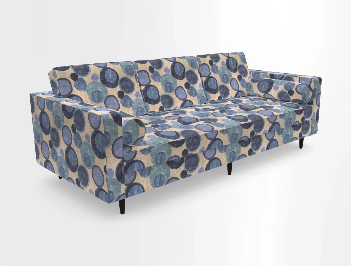 Marylebone 3 Seater Sofa in Clever Tough And Eco Velvet Indigo