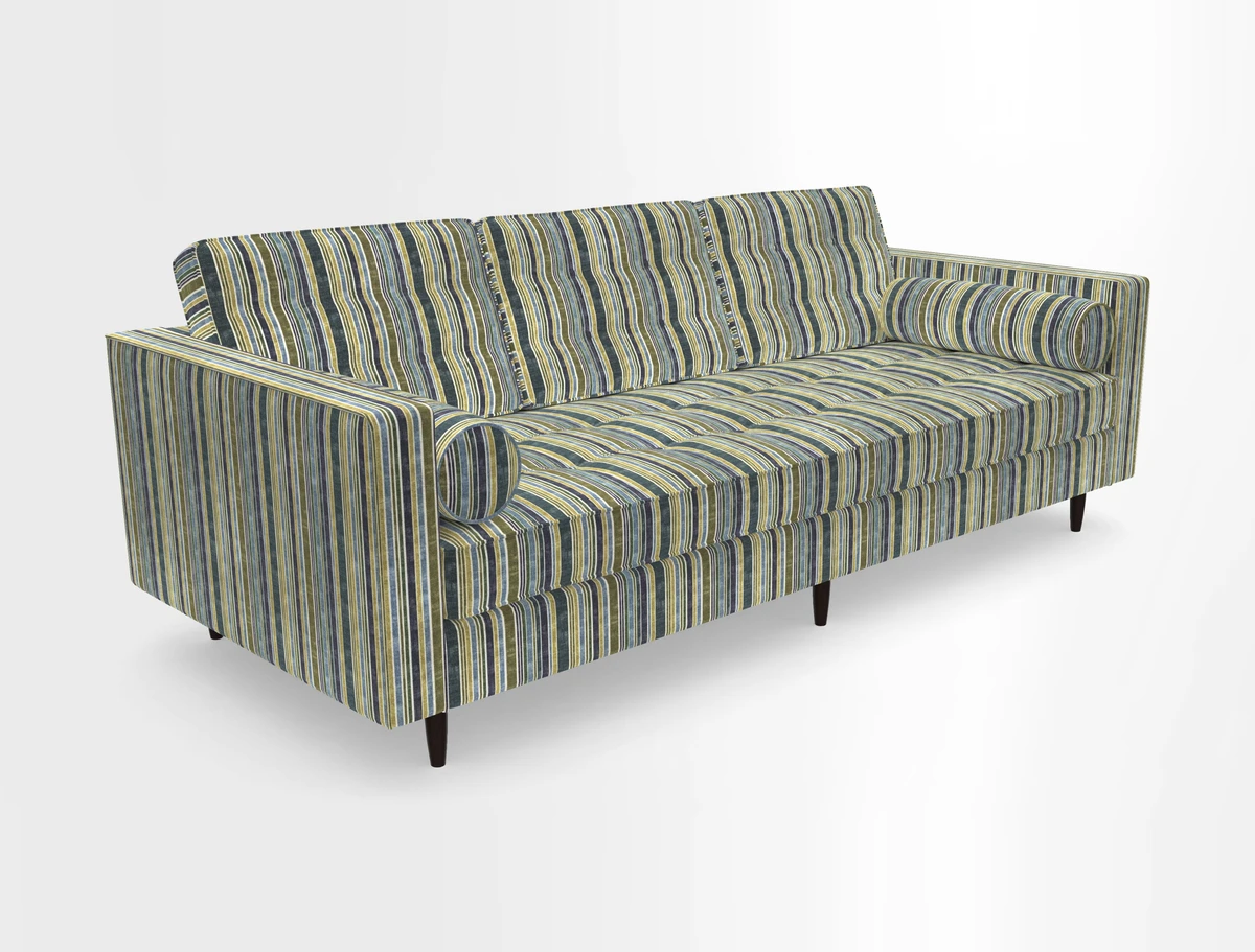 Marylebone 3 Seater Sofa in Clever Tough And Eco Velvet Indigo