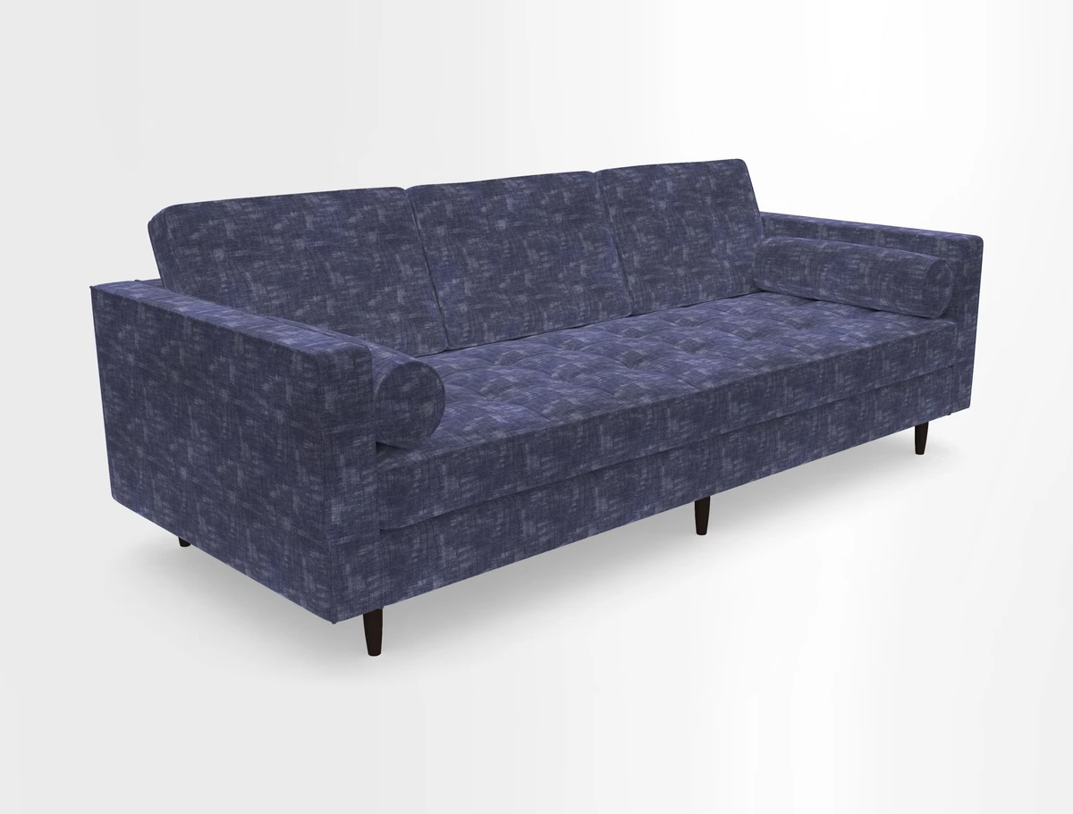 Marylebone 3 Seater Sofa in Clever Tough And Eco Velvet Indigo