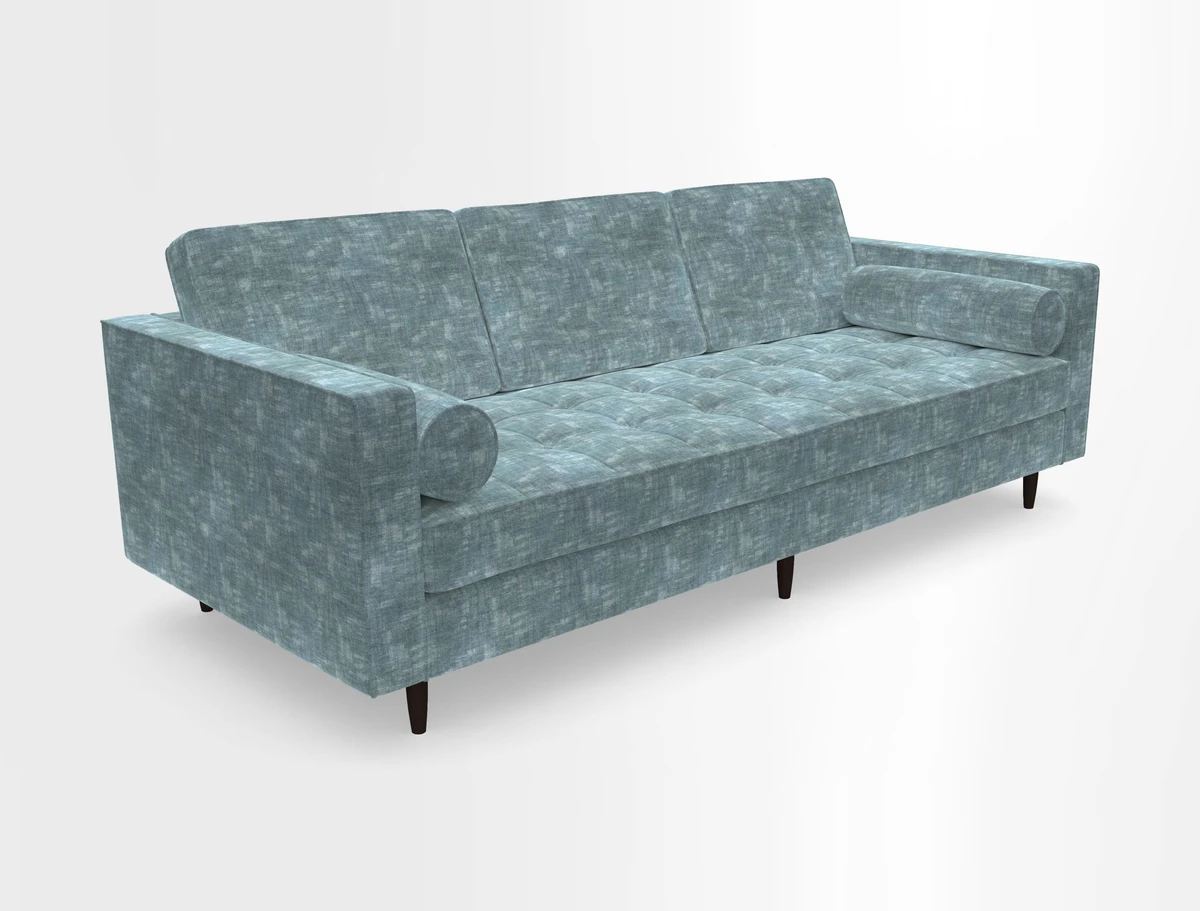 Marylebone 3 Seater Sofa in Clever Tough And Eco Velvet Indigo