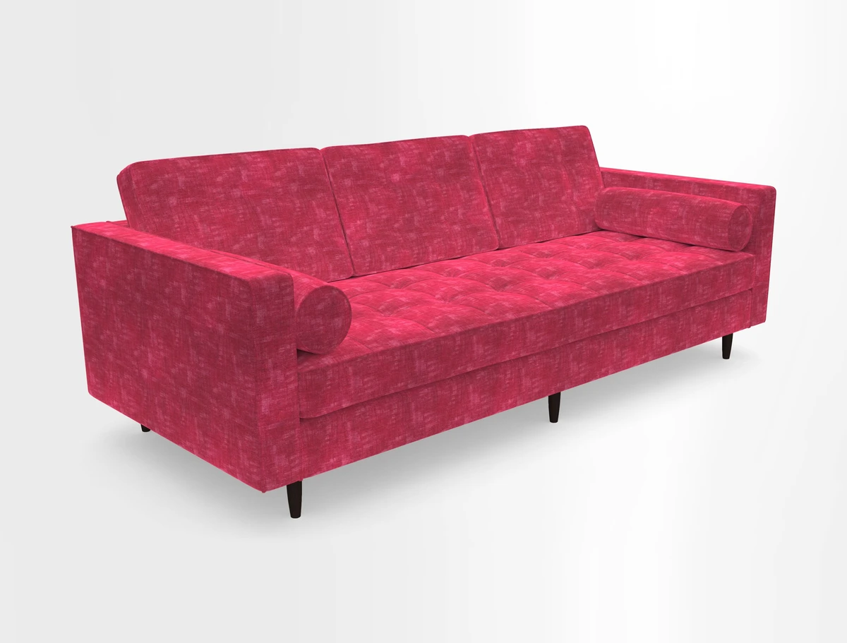 Marylebone 3 Seater Sofa in Clever Tough And Eco Velvet Indigo