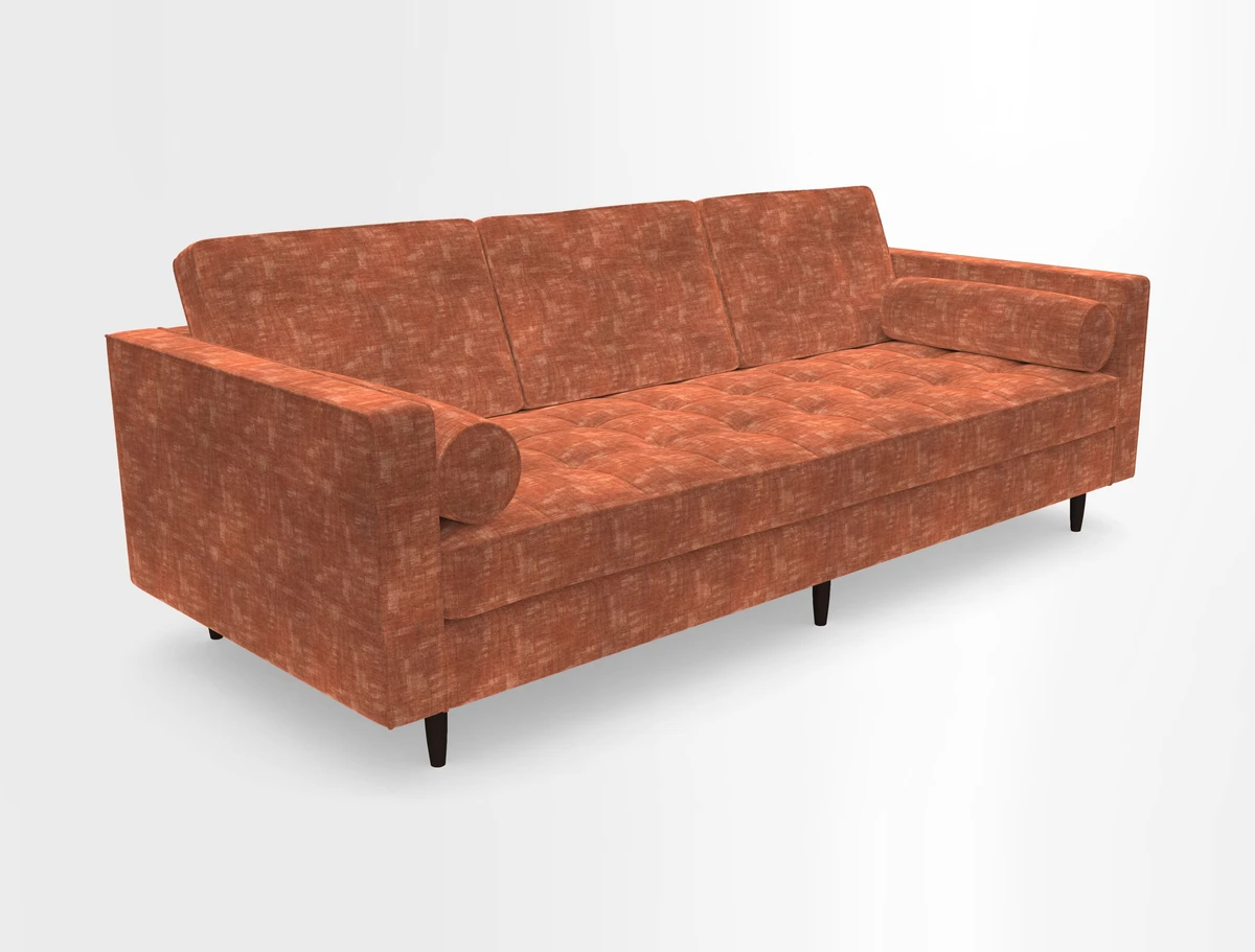 Marylebone 3 Seater Sofa in Clever Tough And Eco Velvet Indigo