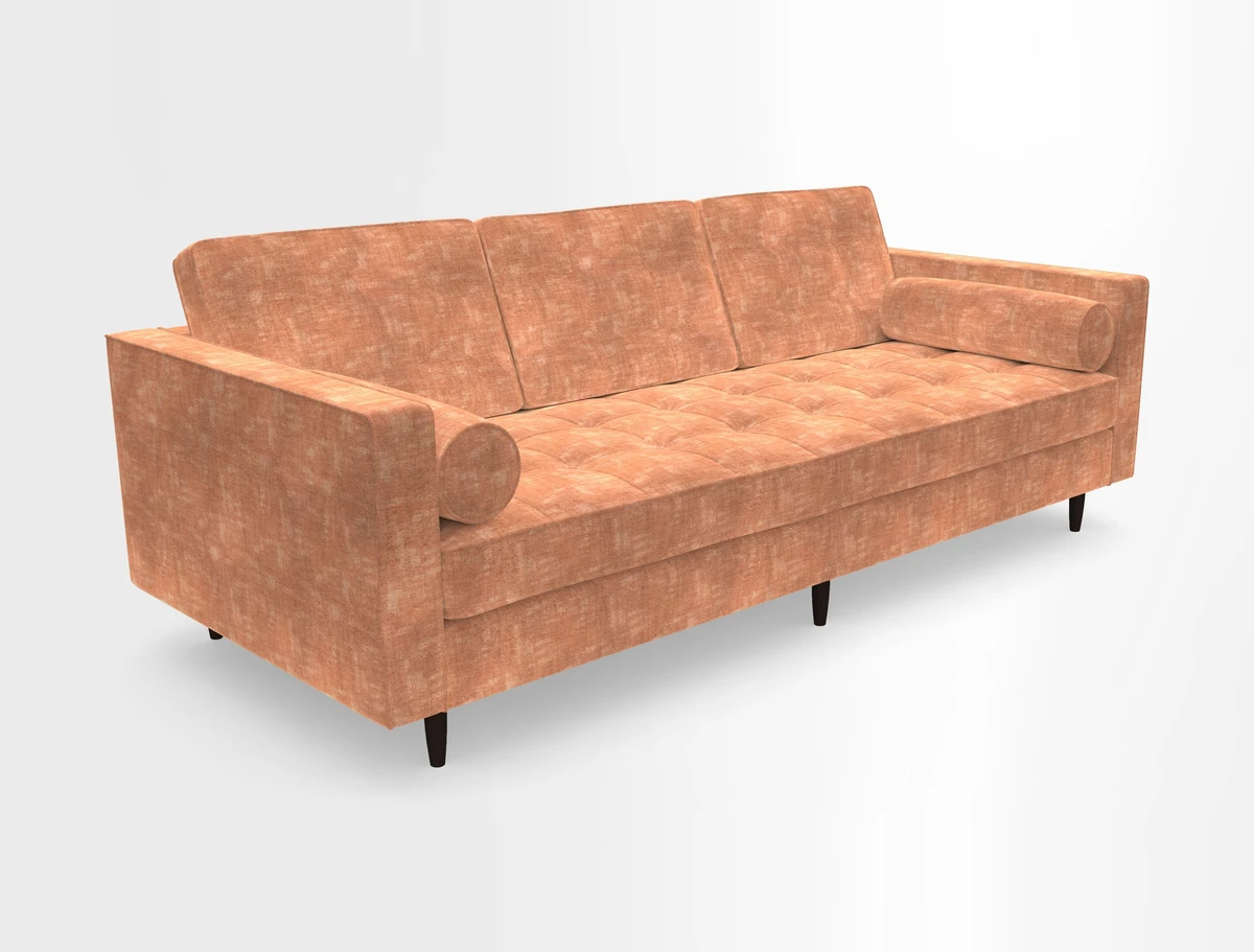 Marylebone 3 Seater Sofa in Clever Tough And Eco Velvet Indigo