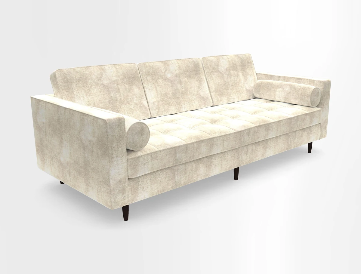 Marylebone 3 Seater Sofa in Clever Tough And Eco Velvet Indigo